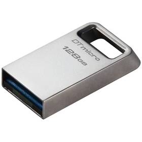 USB Flash Kingston DataTraveler Micro Metal 128GB stříbrná barva
