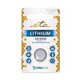 Baterie lithiová ETA CR2032, blistr 1ks 
