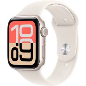 Chytré hodinky Apple GPS + Cellular 40mm hvezdně bílý hliník - hvezdně bílý sportovní řemínek -  M/L 


