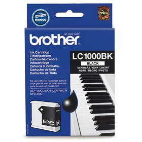 Inkoustová náplň Brother LC-1000Bk, 450 stran černá

