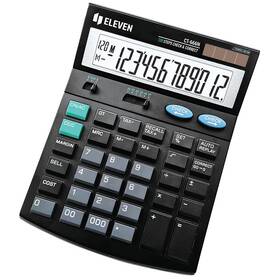 Kalkulačka Eleven CT666N, stolní s výpočtem DPH, dvanáctimístná černá


