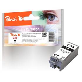 Inkoustová náplň Peach Canon PGI-35, 210 stran černá

