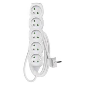 Kabel prodlužovací EMOS 5x zásuvka, 1,5m bílý

