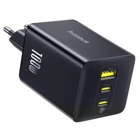 Nabíječka do sítě Baseus EnerFill FE11 100W 2x USB-C, 1x USB černá

