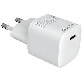 Nabíječka do sítě Celly Ultra Compact 1x USB-C, 25 W bílá

