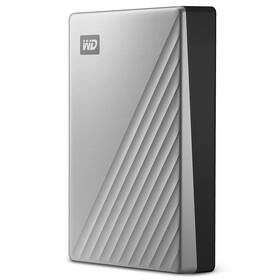 Externí pevný disk 2,5" Western Digital pro Mac, 4TB stříbrná barva
