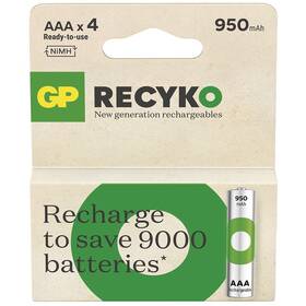 Baterie nabíjecí GP ReCyko 950 AAA (HR03), 4 ks 

