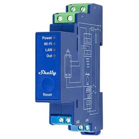 Modul Shelly Pro stmívač 0–10 V na DIN lištu, Wi-Fi, LAN modrý

