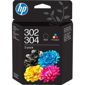 Inkoustová náplň HP B82L1AE, HP 302/304, BK/CMY, 170/150str., 2-pack vícebarevná

