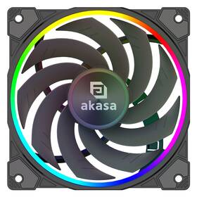 Ventilátor AKASA SOHO AR12 Reverse Blade, 120 mm, ARGB, PWM černý

