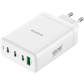 Nabíječka do sítě Aligator GaN 150W, 3× USB-C, 1× USB-A bílá

