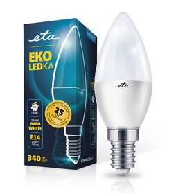 Žárovka LED ETA EKO LEDka svíčka 4W, E14, teplá bílá 

