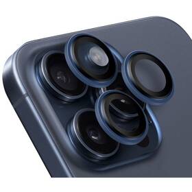 Ochranné sklo čočky fotoaparátu Obal:Me Lens Protector na Apple iPhone 15 Pro/15 Pro Max modré

