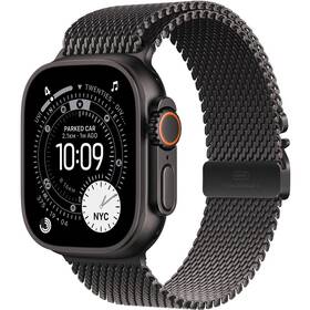 Chytré hodinky Apple GPS + Cellular 49mm černý titan - černý titanový milánský tah - M 

