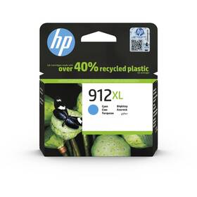 Inkoustová náplň HP 912XL, 825 stran azurová

