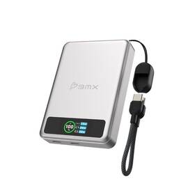 Powerbanka BMX SolidSafe™ 10K Solid-State magnetická stříbrná

