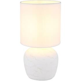 Stolní lampička GLOBO Marble, E14 bílá

