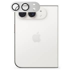 Ochranné sklo čočky fotoaparátu Epico Aluminium AntiReflective Lens & Island na Apple iPhone Duo stříbrné

