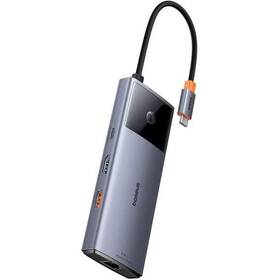 USB Hub Baseus Metal Gleam Series II 6-in-1 šedý

