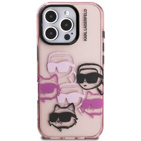 Kryt na mobil Karl Lagerfeld IML Multi K&CH Heads na Apple iPhone 16 Pro růžový

