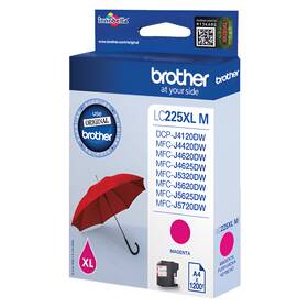 Inkoustová náplň Brother LC-225XLM, 1200 stran purpurová

