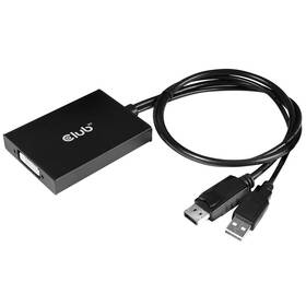 Redukce Club3D DisplayPort/Dual Link DVI-D HDCP ON, aktivní, M/F černá

