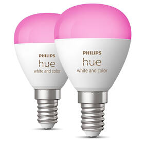 Chytrá žárovka Philips Bluetooth, 5,1W, E14, White and Color Ambiance, 2ks 

