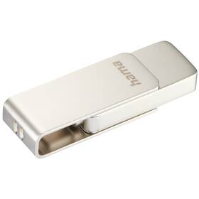 USB Flash Hama 128 GB stříbrná barva
