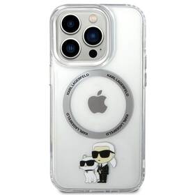 Kryt na mobil Karl Lagerfeld IML Karl and Choupette NFT MagSafe na Apple iPhone 15 Pro průhledná
