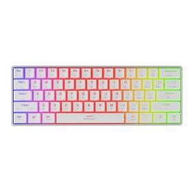 Klávesnice Genesis THOR 660 G2, RGB, Bluetooth, Gateron Brown, US layout bílá


