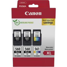 Inkoustová náplň Canon PG-560XL x2 /­ CL-561XL Multipack /­ 2x black + Color /­ 2x400 str. + 300 str. 

