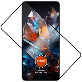 Tvrzené sklo FIXED Armor s Anti-dust aplikátorem a AR vrstvou na Samsung Galaxy S26 černé

