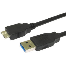 Kabel AQ USB 3.0/micro USB, 1,8 m černý

