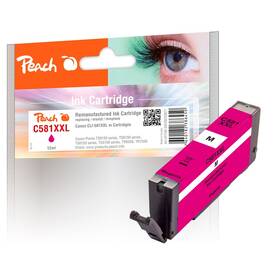 Inkoustová náplň Peach Canon CLI-581XXL, 12 ml purpurová

