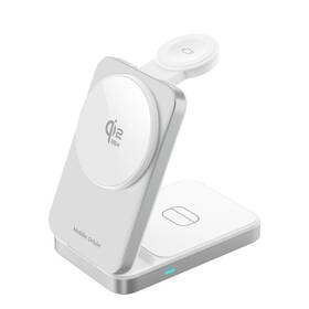 Bezdrátová nabíječka Mobile Origin 3in1 Qi2 25W Stand PW35 stříbrná

