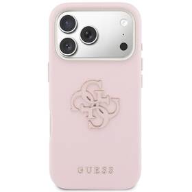 Kryt na mobil Guess PU Resin Logo na Apple iPhone 17 Pro růžový

