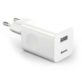 Nabíječka do sítě Baseus 1xUSB, Quick Charge 3.0, 24W bílá


