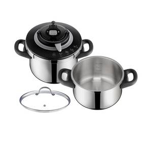 Tlakový hrnec Tefal P4552030, 6 l + 4,5 l nerez

