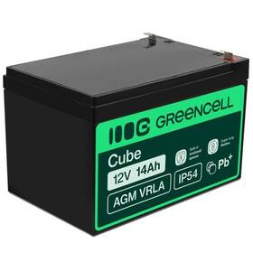 Olověný akumulátor Green Cell AGM baterie, 12V, 14Ah černý


