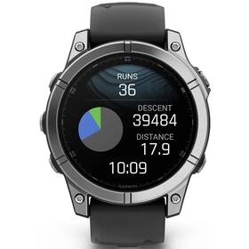 Chytré hodinky Garmin fenix E 47 mm - Stainless Steel / Graphite Silicone Band 

