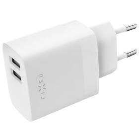 Nabíječka do sítě FIXED 17W Smart Rapid Charge, 2x USB bílá barva
