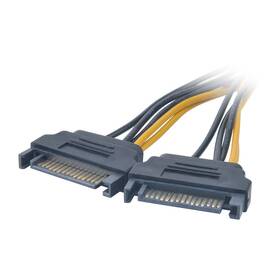 Adaptér AKASA 2x SATA na 1x PCIe černý

