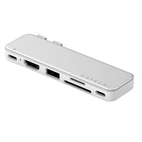 USB Hub Satechi USB-C Snap Hub (1x HDMI, 1x USB-C, 1x USB-A 3.0, 1x USB-C PD, 1x microSD/SD) stříbrný

