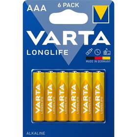 Baterie alkalická Varta LongLife AAA, 6ks 

