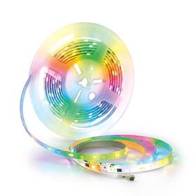 LED pásek Solight RGB + 3CCT, 5m, sada s 24V, IP65 bílý

