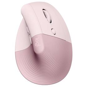 Myš Logitech Lift Vertical Ergonomic růžová barva
