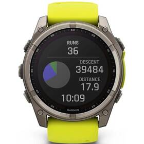 Chytré hodinky Garmin fēnix 8 - 51 mm, Solar Sapphire (EU distribuce) žluté/titanium


