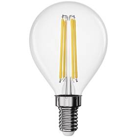 Žárovka LED EMOS Filament Mini Globe, 3,4 W, E14, teplá bílá 

