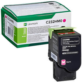 Toner Lexmark C232HM0, 2300 stran, pro C2325dw, C2425dw, C2535dw, MC2325adw, MC2425adw purpurový

