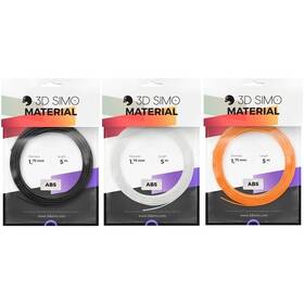 Náplň 3D SIMO ABS II - oranžová, černá, bílá 3x5 m 

